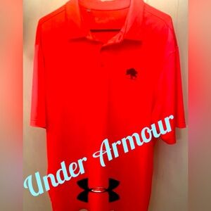 Under Armour Men's Hot Pink 3 Button Polo Shirt Sz XL